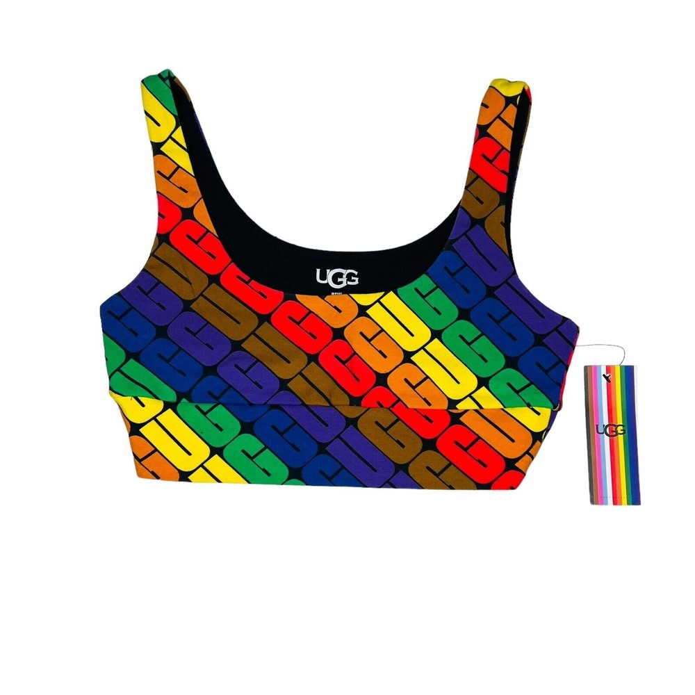 BNWT Ugg W Zayley Bralette Rainbow Logo Size Small